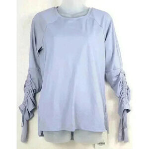 NWT Fabletics Cashel Adjustable Ruched Purple Long Sleeve Top Woman's Size M 6-8